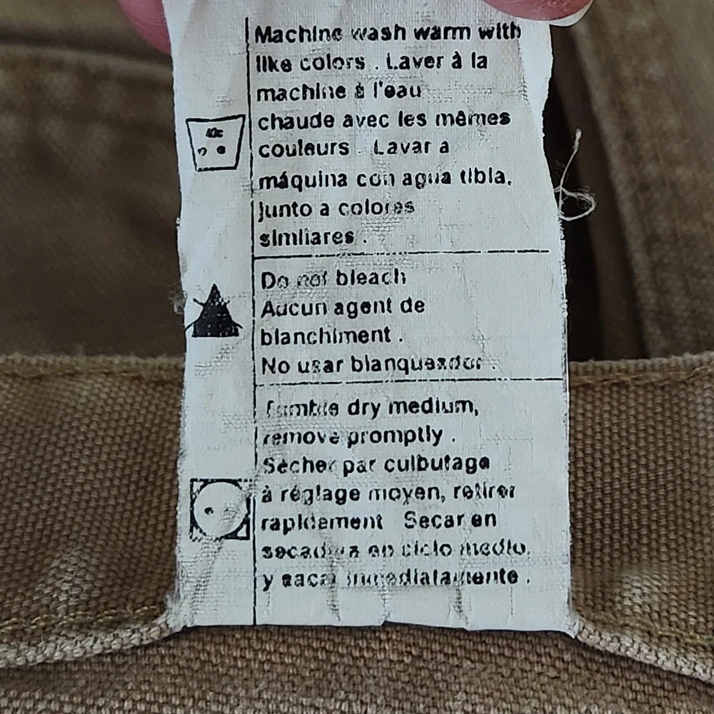 Vintage Carhartt Washed Duck Work Shorts Mens 32 Tan Canvas B25 SDL Workwear
